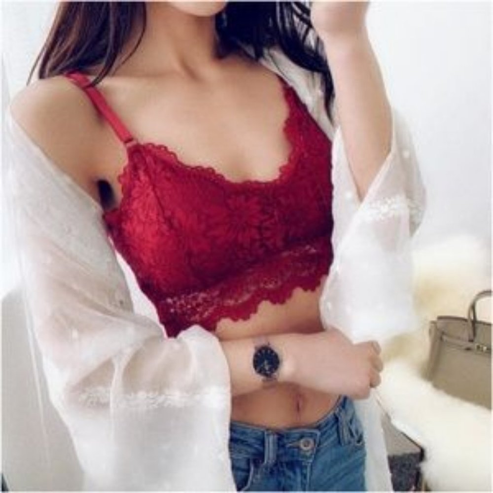 Burgundy Lace Bralette